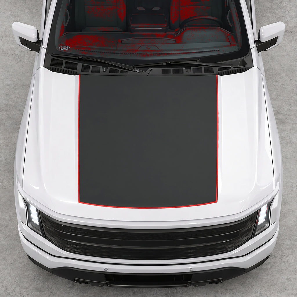Hood Panel Decal/Sticker - Solid Graphic Decal Graphic Kit - For FORD F-150 2015-2020 - Premium Vinyl