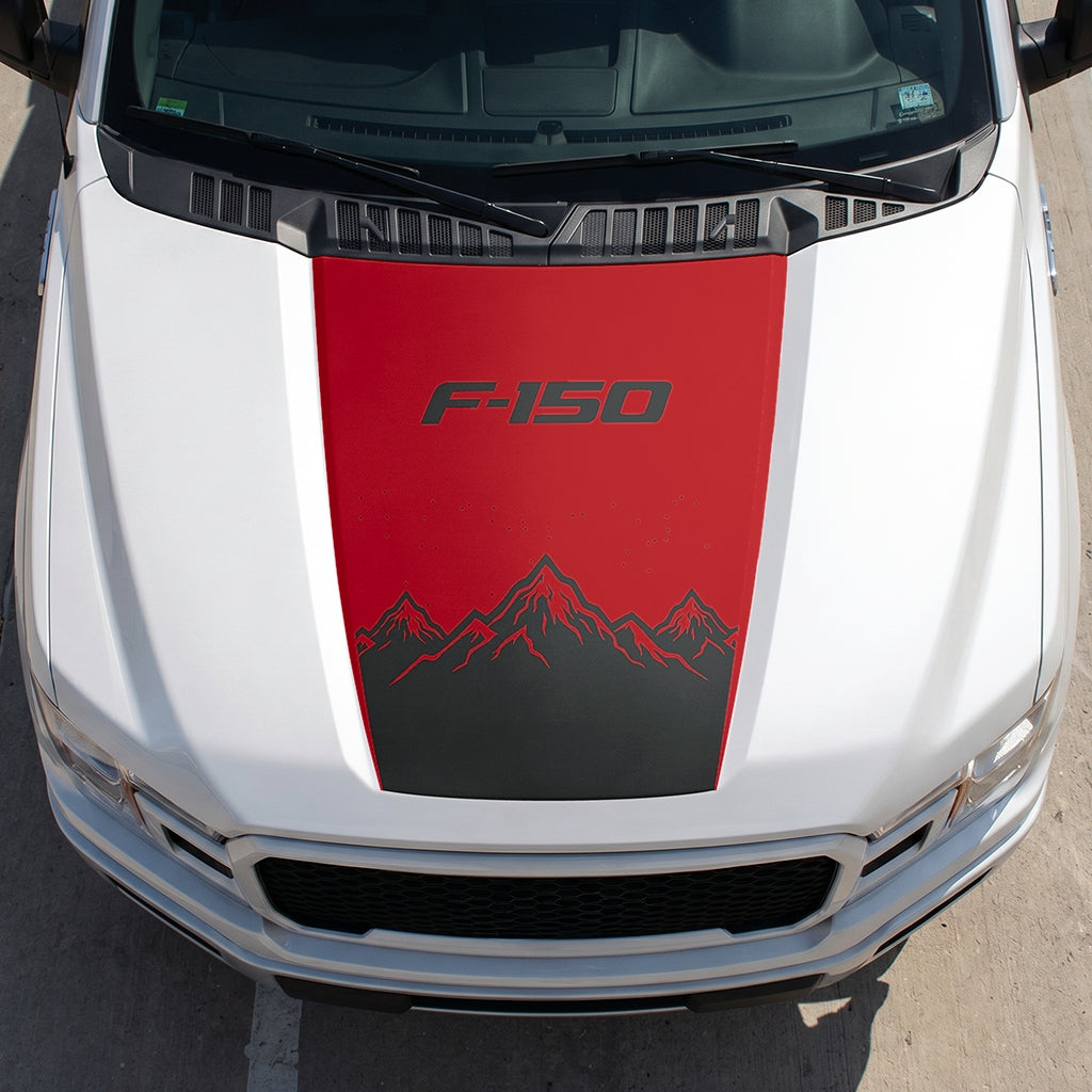Hood Panel Decal/Sticker - Deep Mountain Graphic Decal Graphic Kit - For Ford F-150 2015-2020 - Premium Vinyl