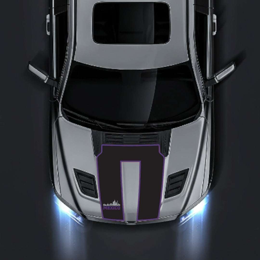 Hood Panel Decal/Sticker - Mexico - Cut - Border Graphic Kit - For Dodge RAM 1500 2019-2025 - Premium Vinyl