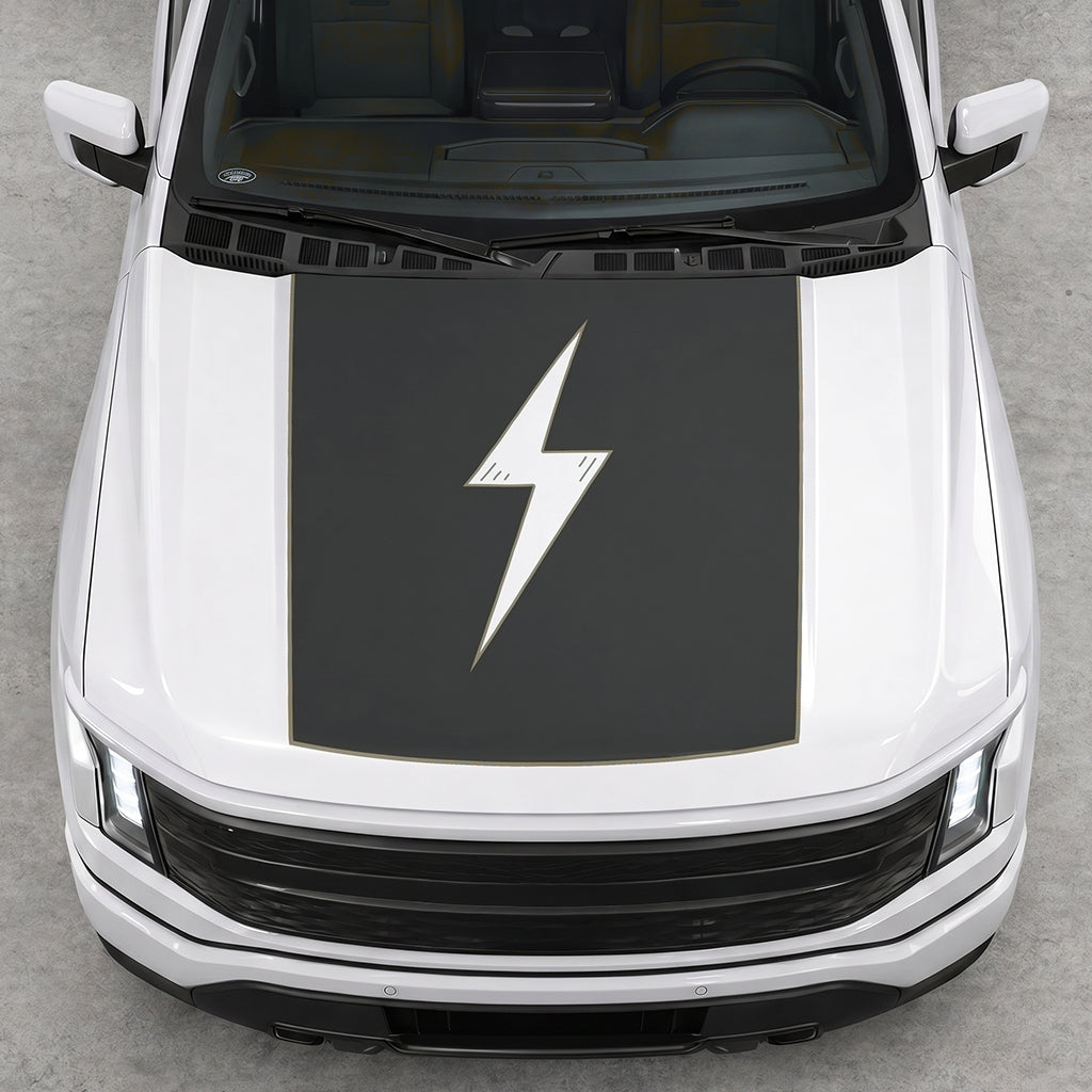 Hood Panel Decal/Sticker - Electric Graphic Decal Graphic Kit - For FORD F-150 2015-2020 - Premium Vinyl