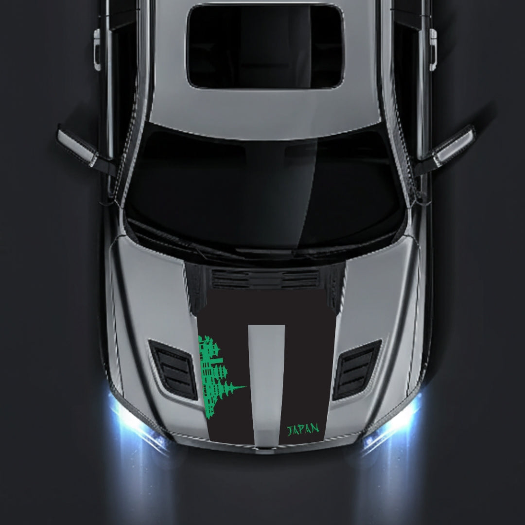 Hood Panel Decal/Sticker - Japan Skyline Graphic Kit - For Dodge RAM 1500 2019-2025 - Premium Vinyl