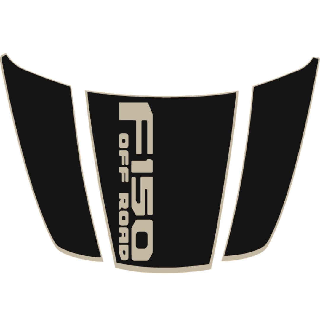 Hood Panel Decal/Sticker - Style 2 - Border Graphic Kit - For Ford F-150 2020-2026 - Premium Vinyl