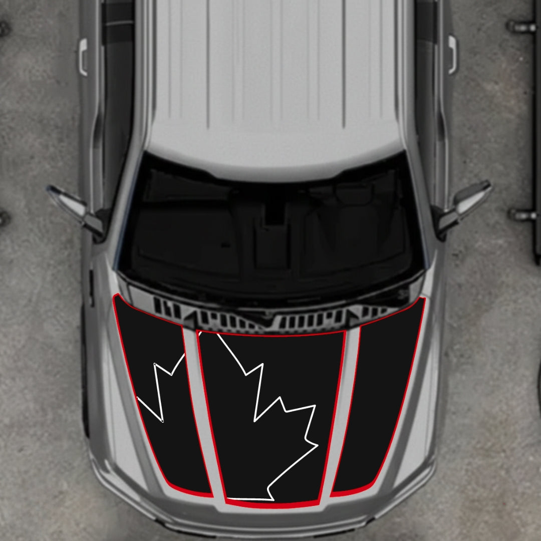 Hood Panel Decal/Sticker - Canada Style 26 Graphic Kit - For Ford F-150 2020-2026 - Premium Vinyl