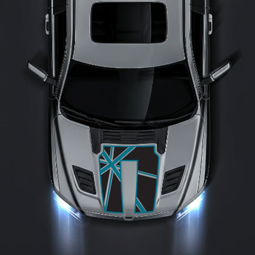 Performance Hood Panel Decal/Sticker - England - Cut - Border Graphic Kit - For Dodge RAM 1500 2019-2025 - Premium Vinyl