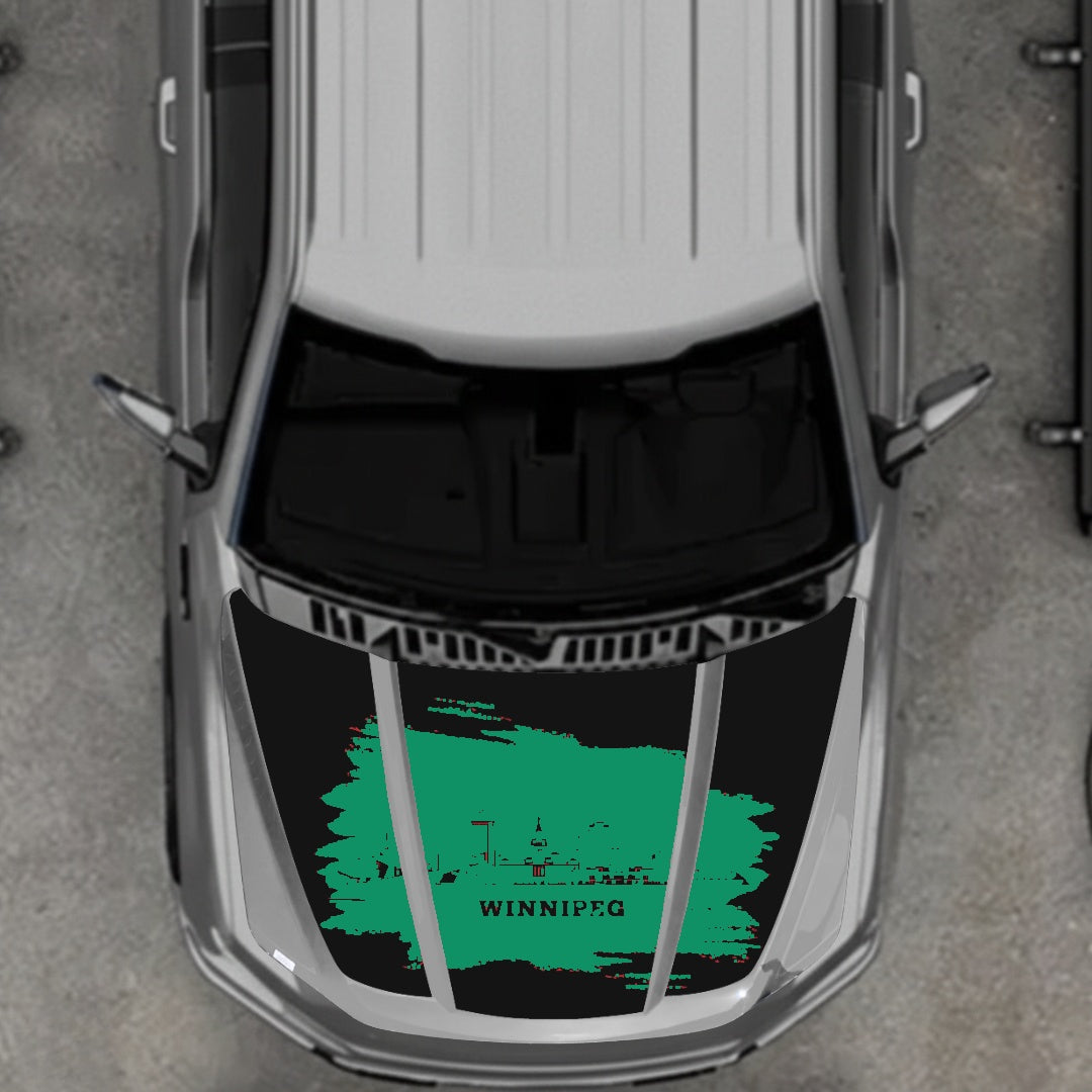 Hood Panel Decal/Sticker - Winnipeg Graphic Kit - For Ford F-150 2020-2026 - Premium Vinyl