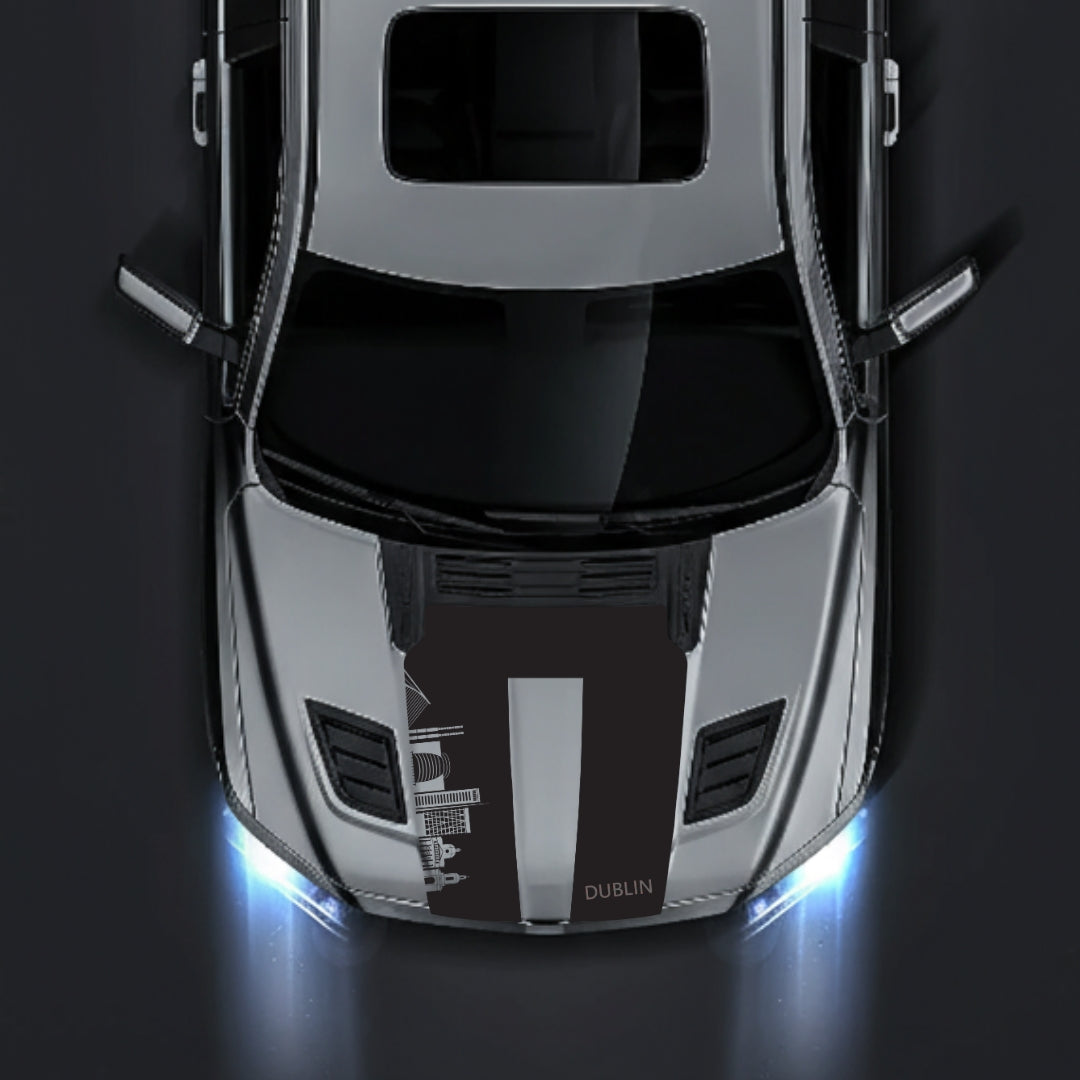 Performance Hood Panel Decal/Sticker - Dublin Skyline - Cut Graphic Kit - For Dodge RAM 1500 2019-2025 - Premium Vinyl