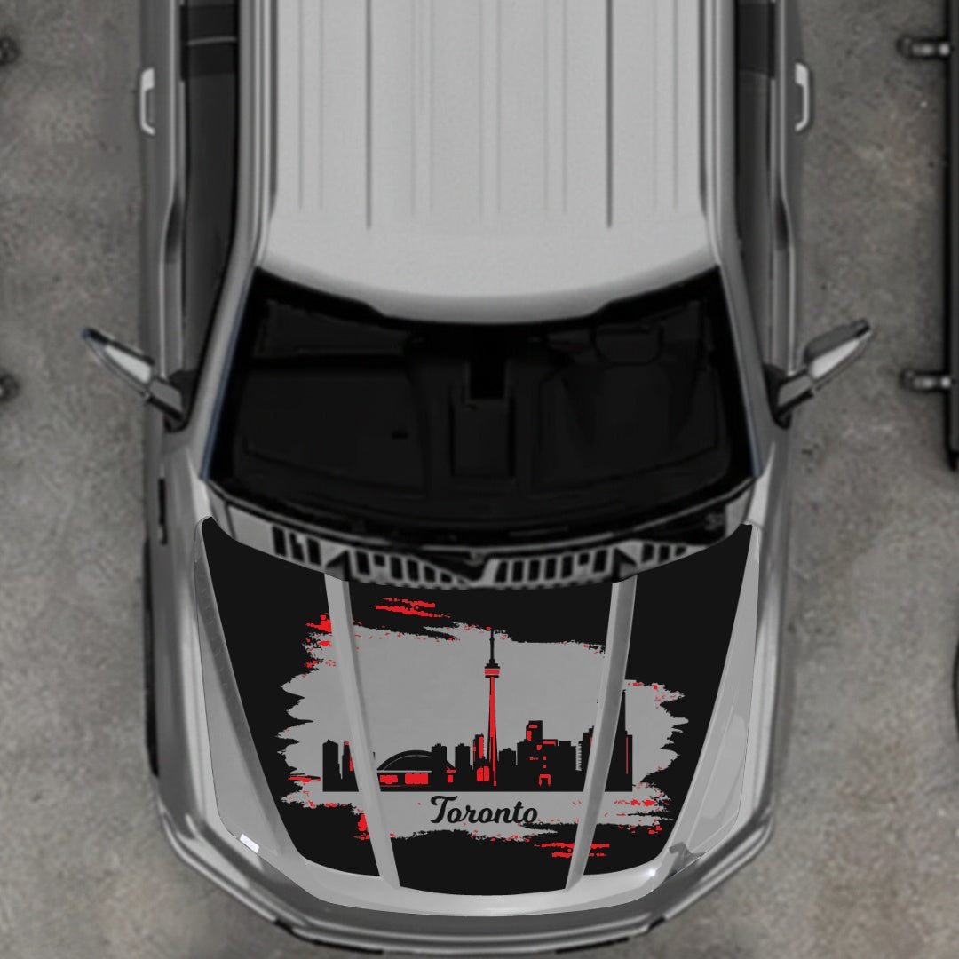Hood Panel Decal/Sticker - Toronto - Cut Graphic Kit - For Ford F-150 2020-2026 - Premium Vinyl