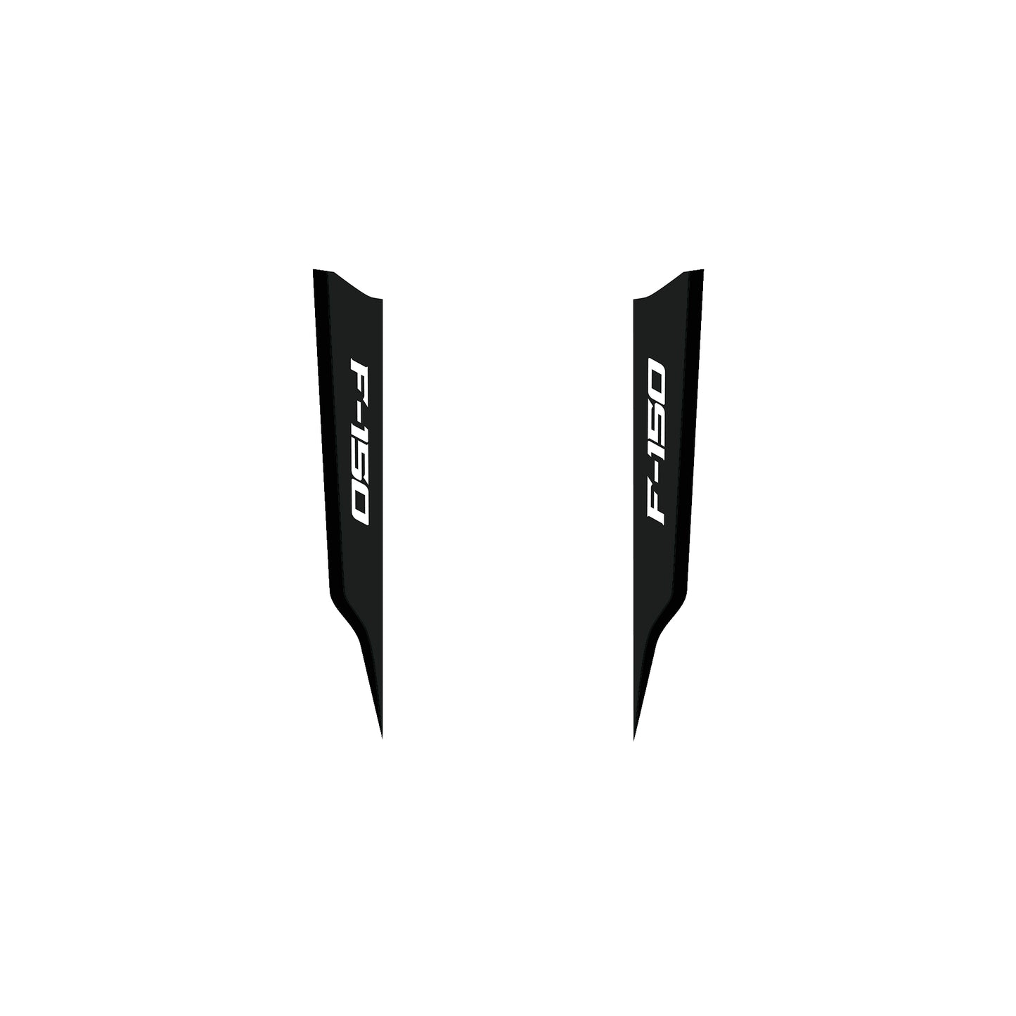 Hood Panel Decal/Sticker - Matte Black Hood Cowl Accent Stripes – Dual Side Edge Vinyl Decals with Horizontal Logo Graphic Trim Graphic Kit - For Ford F-150 F150 2015-2020 - Premium Vinyl