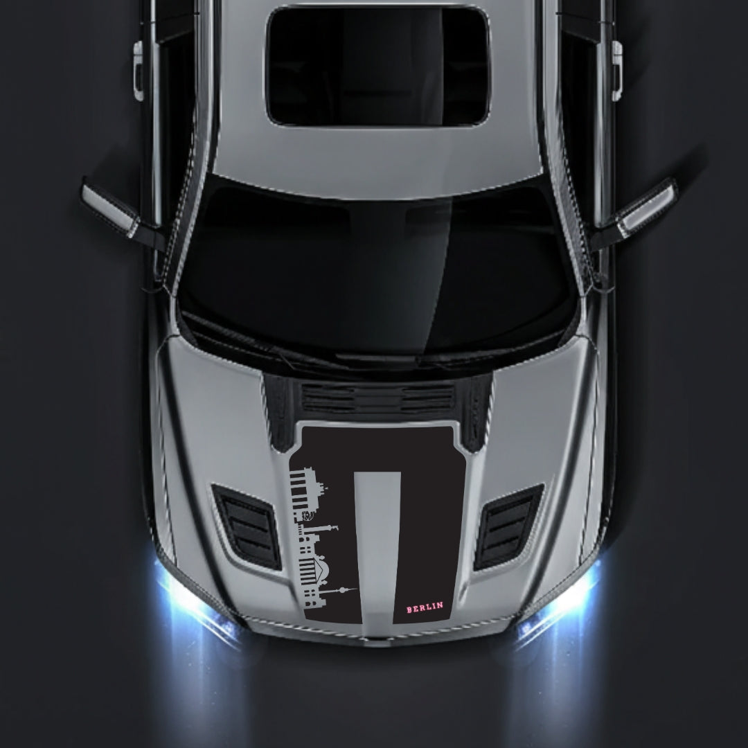Hood Panel Decal/Sticker - Berlin Skyline - Cut Graphic Kit - For Dodge RAM 1500 2019-2025 - Premium Vinyl