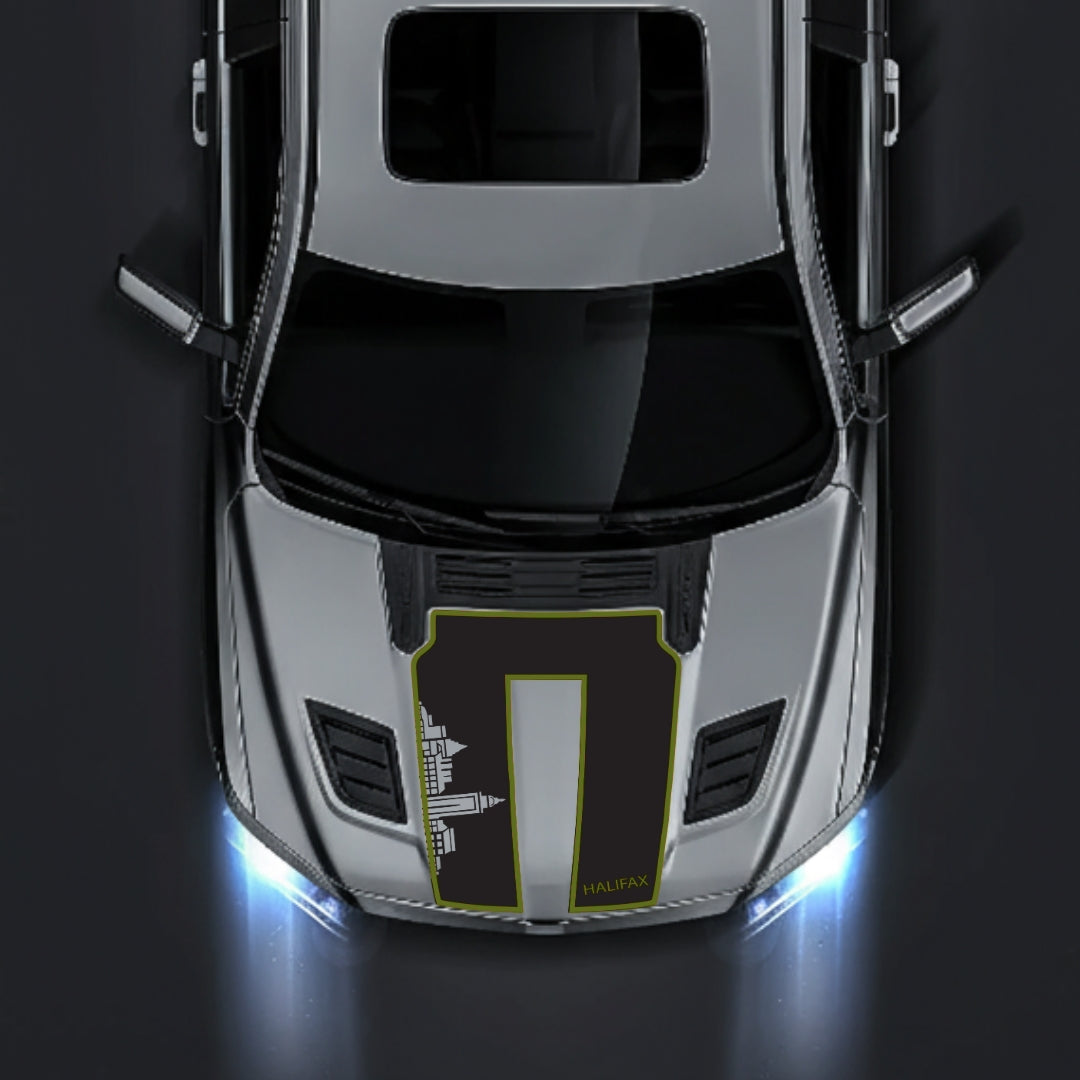 Performance Hood Panel Decal/Sticker - Halifax Skyline - Cut - Border Graphic Kit - For Dodge RAM 1500 2019-2025 - Premium Vinyl