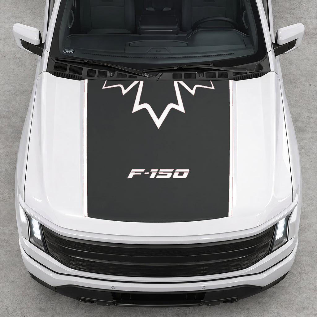 Hood Panel Decal/Sticker - Canada Upper Leaf Graphic Decal Graphic Kit - For Ford F-150 2015-2020 - Premium Vinyl