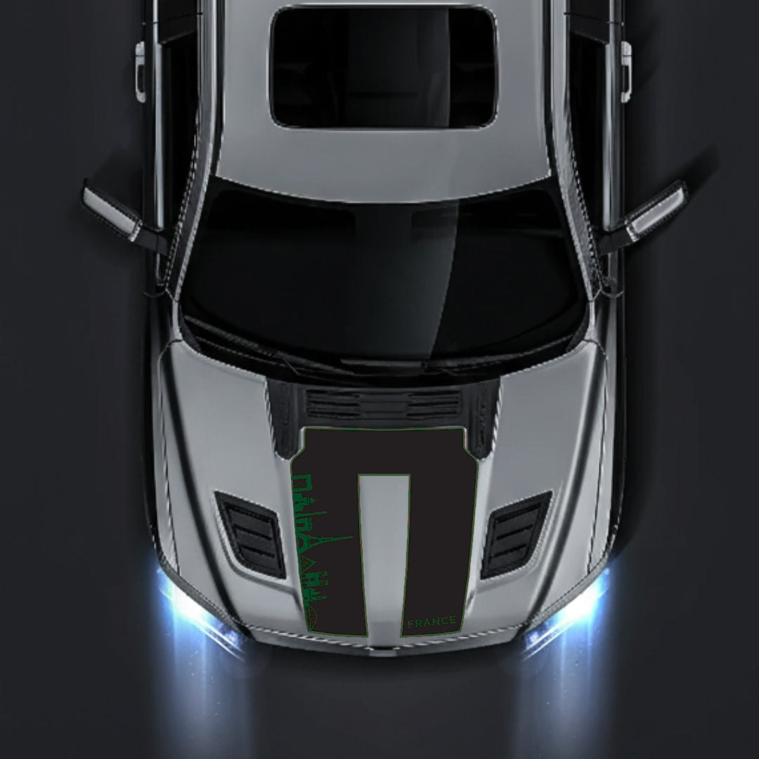 Hood Panel Decal/Sticker - France Skyline - Border Graphic Kit - For Dodge RAM 1500 2019-2025 - Premium Vinyl