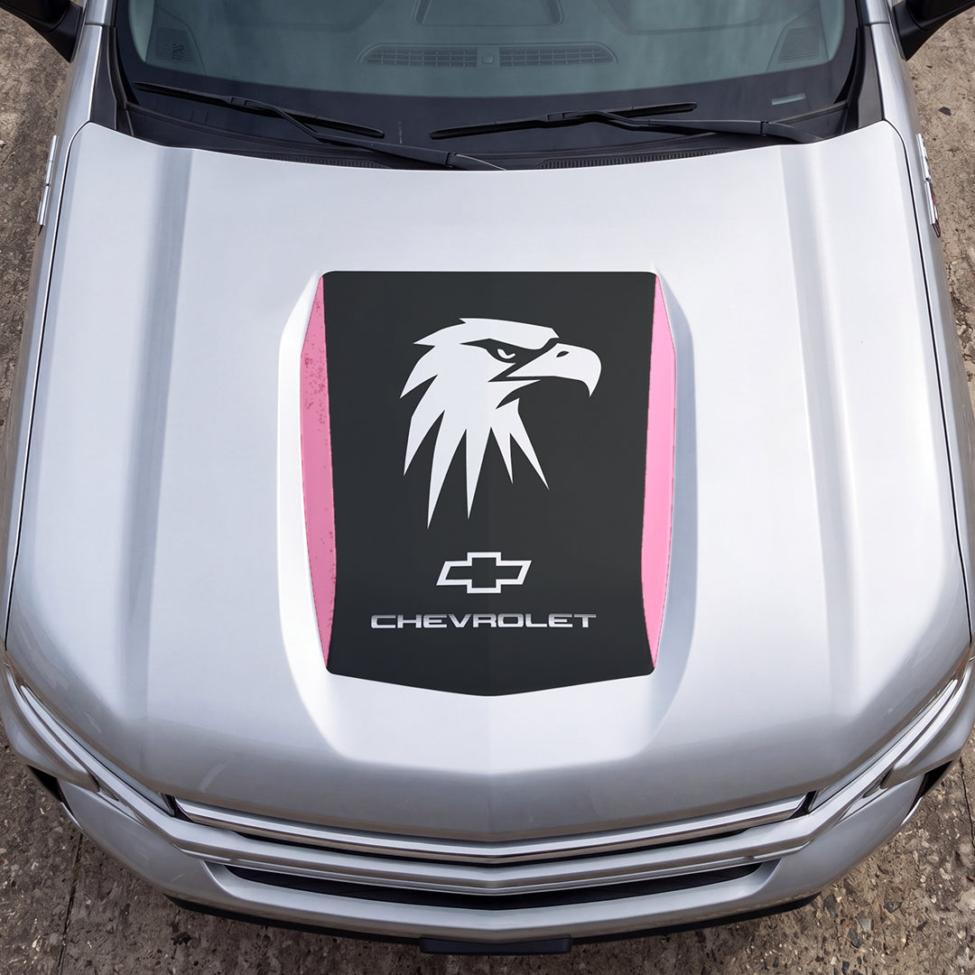 Hood Panel Decal/Sticker - Eagle Head Graphic Decal Graphic Kit - For Chevrolet Silverado 2019-2024 - Premium Vinyl