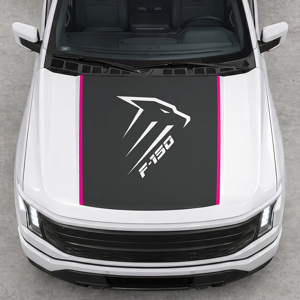 Hood Panel Decal/Sticker - Eagle Head Graphic Decal Graphic Kit - For Ford F-150 2015-2020 - Premium Vinyl