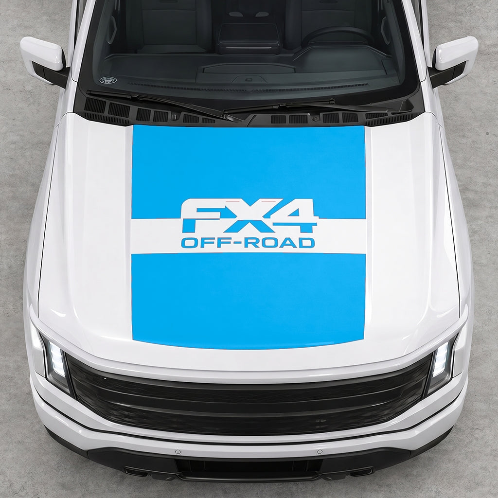 Hood Panel Decal/Sticker - Solid FX4 Graphic Decal Graphic Kit - For Ford F-150 2015-2020 - Premium Vinyl