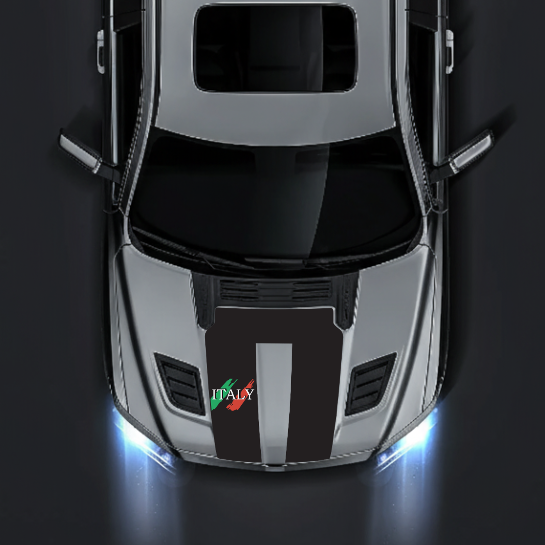 Performance Hood Panel Decal/Sticker - Italy Small Flag Graphic Kit - For Dodge RAM 1500 2019-2025 - Premium Vinyl