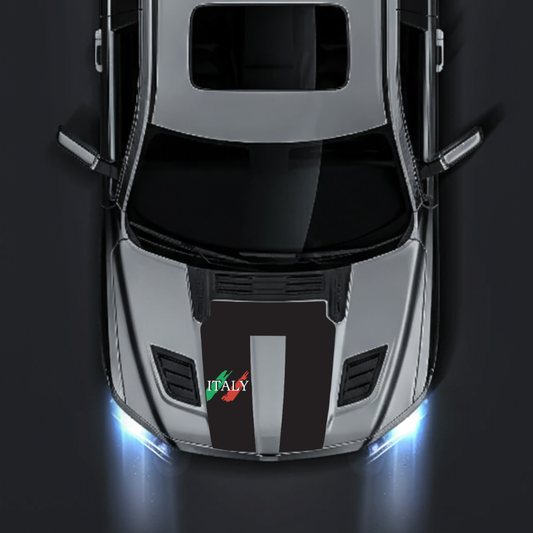 Performance Hood Panel Decal/Sticker - Italy Small Flag Graphic Kit - For Dodge RAM 1500 2019-2025 - Premium Vinyl