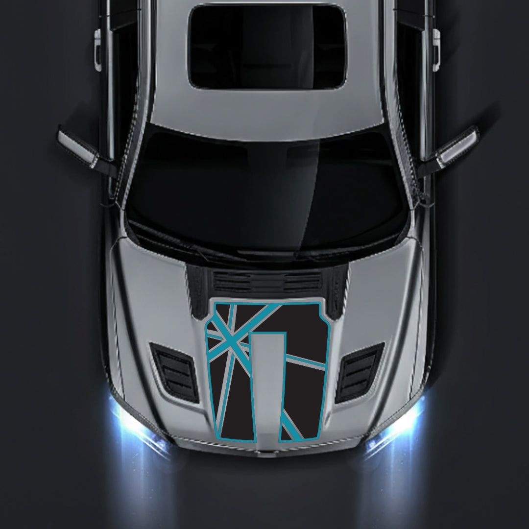 Hood Panel Decal/Sticker - England - Cut - Border Graphic Kit - For Dodge RAM 1500 2019-2025 - Premium Vinyl