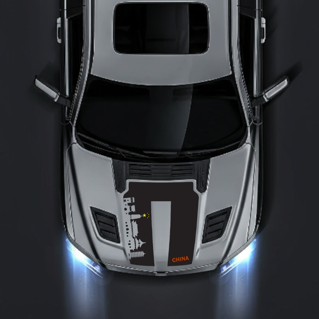 Performance Hood Panel Decal/Sticker - China Skyline - Cut Graphic Kit - For Dodge RAM 1500 2019-2025 - Premium Vinyl