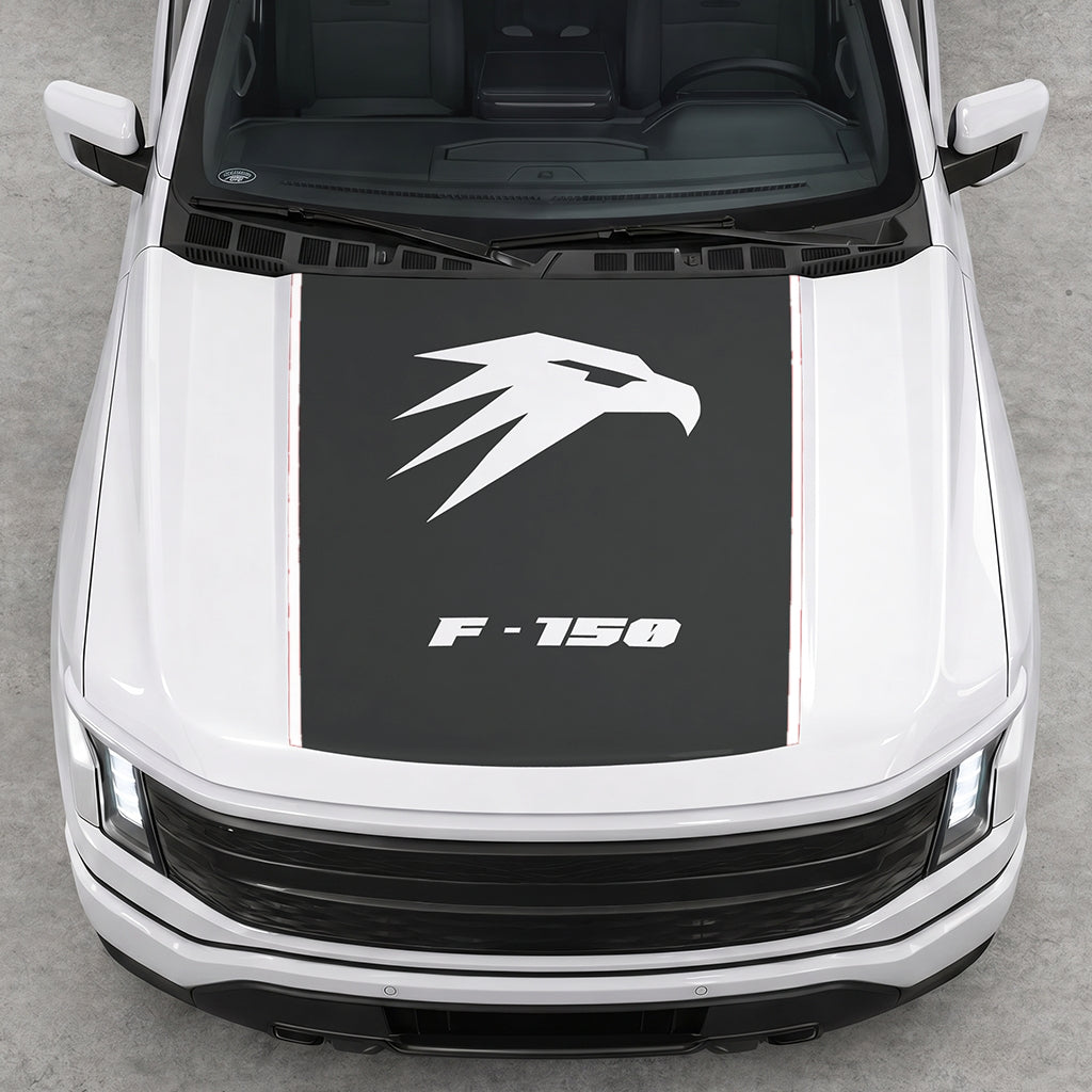 Hood Panel Decal/Sticker - Hawk Head Graphic Decal Graphic Kit - For Ford F-150 2015-2020 - Premium Vinyl