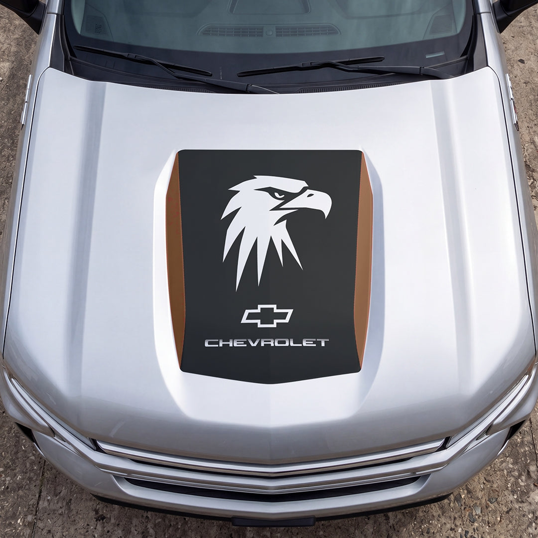 Hood Panel Decal/Sticker - Eagle Head Graphic Decal Graphic Kit - For Chevrolet Silverado 2019-2024 - Premium Vinyl