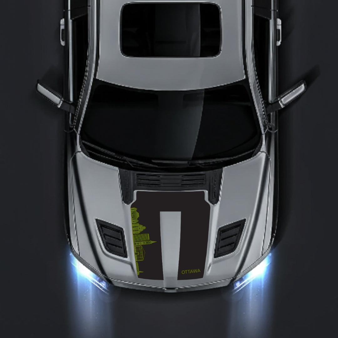 Performance Hood Panel Decal/Sticker - Ottawa Skyline Graphic Kit - For Dodge RAM 1500 2019-2025 - Premium Vinyl