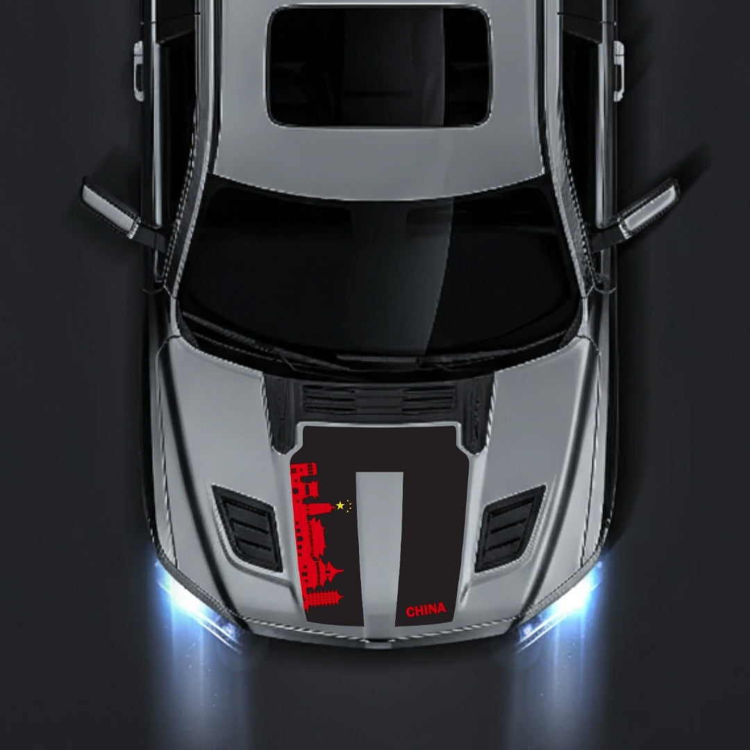 Performance Hood Panel Decal/Sticker - China Skyline Graphic Kit - For Dodge RAM 1500 2019-2025 - Premium Vinyl