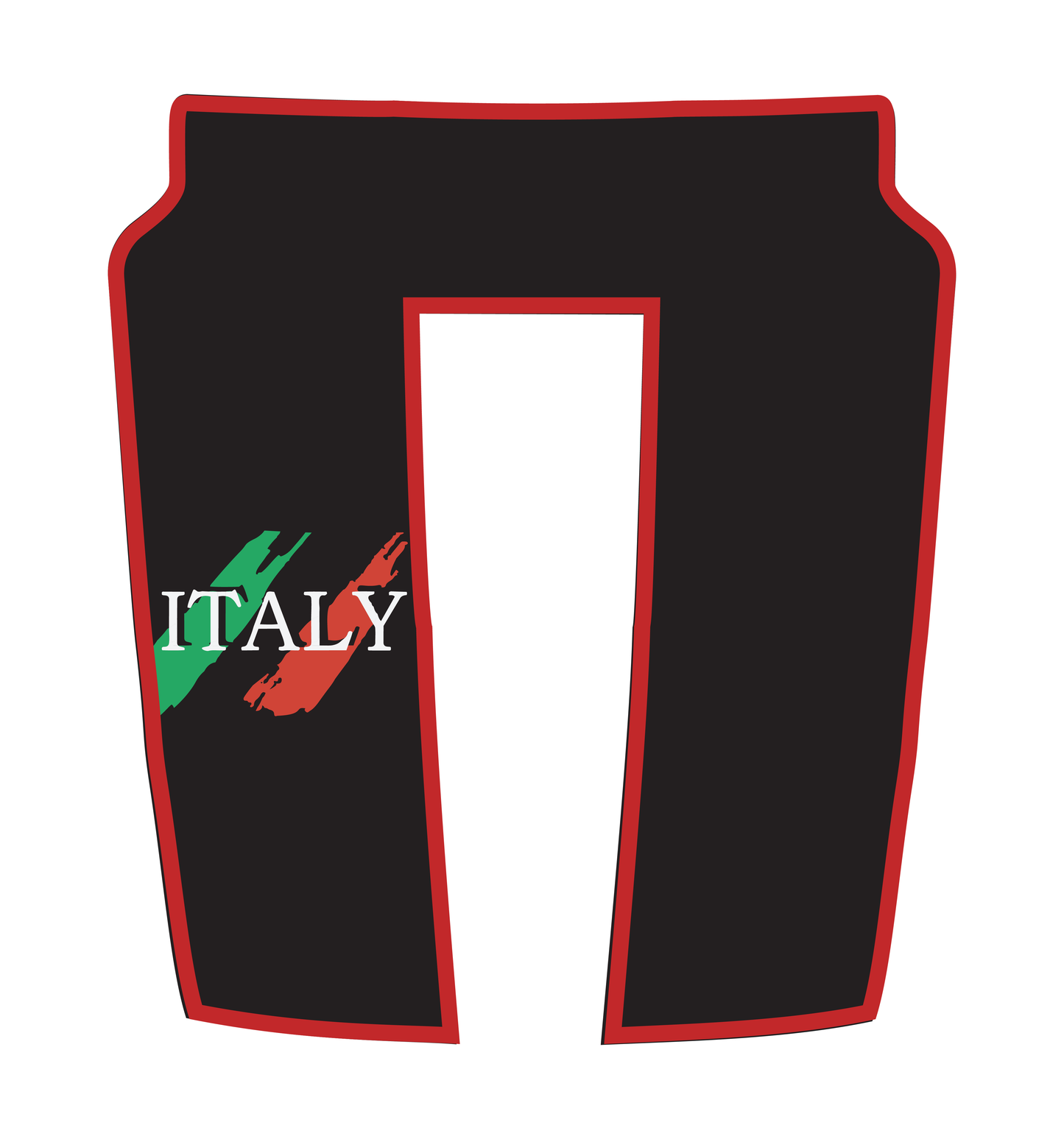 Performance Hood Panel Decal/Sticker - Italy Small Flag - Border Graphic Kit - For Dodge RAM 1500 2019-2025 - Premium Vinyl