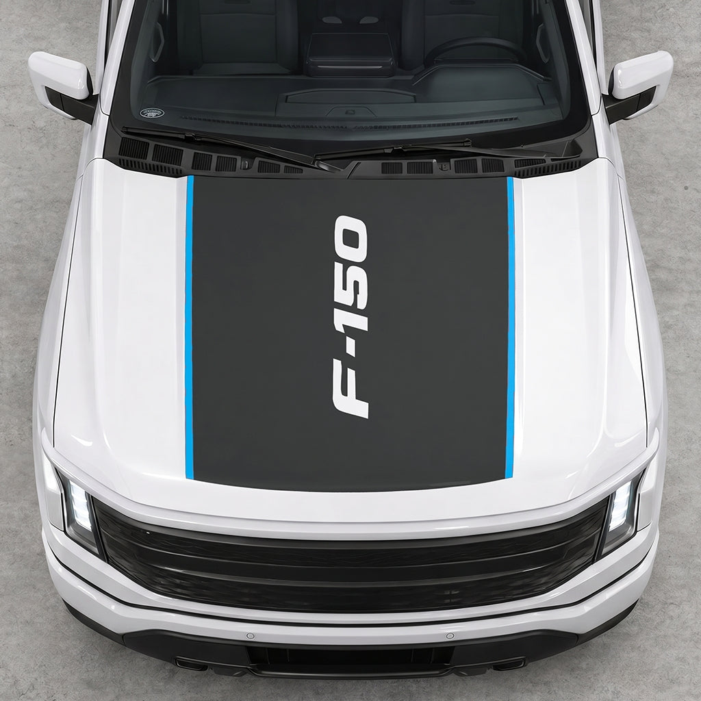 Hood Panel Decal/Sticker - Italic Style F150 Graphic Decal Graphic Kit - For Ford F-150 2015-2020 - Premium Vinyl