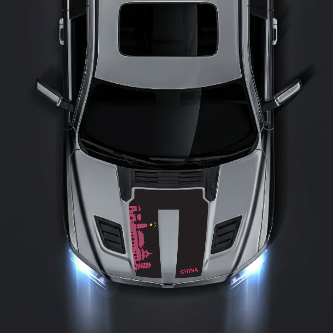 Performance Hood Panel Decal/Sticker - China Skyline Graphic Kit - For Dodge RAM 1500 2019-2025 - Premium Vinyl