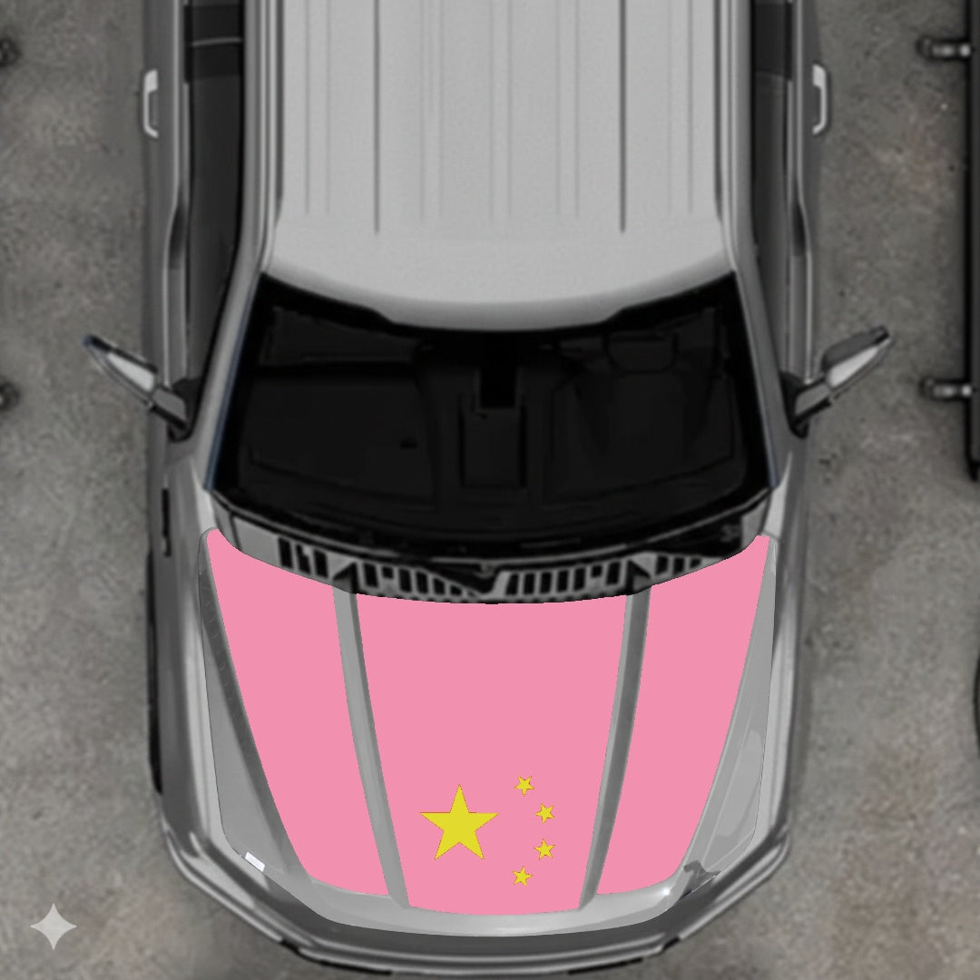 Hood Panel Decal/Sticker - China Flag Graphic Kit - For Ford F-150 2020-2026 - Premium Vinyl