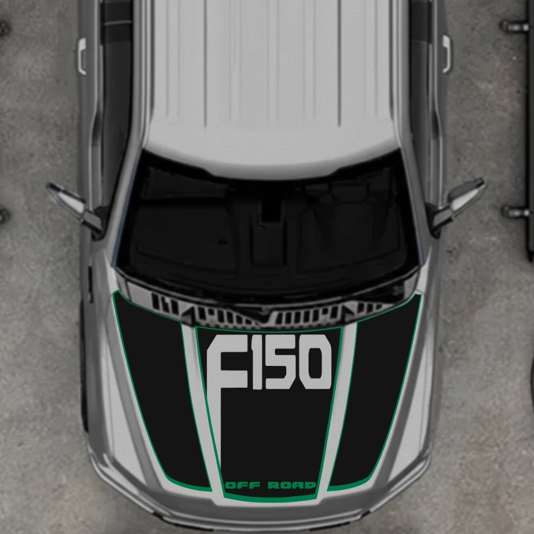 Hood Panel Decal/Sticker - Style 12 - Cut Graphic Kit - For Ford F-150 2020-2026 - Premium Vinyl