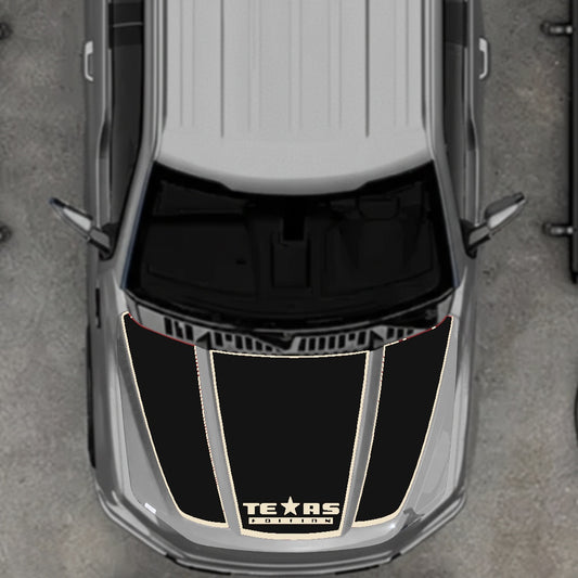 Hood Panel Decal/Sticker - Texas - Border Graphic Kit - For Ford F-150 2020-2026 - Premium Vinyl