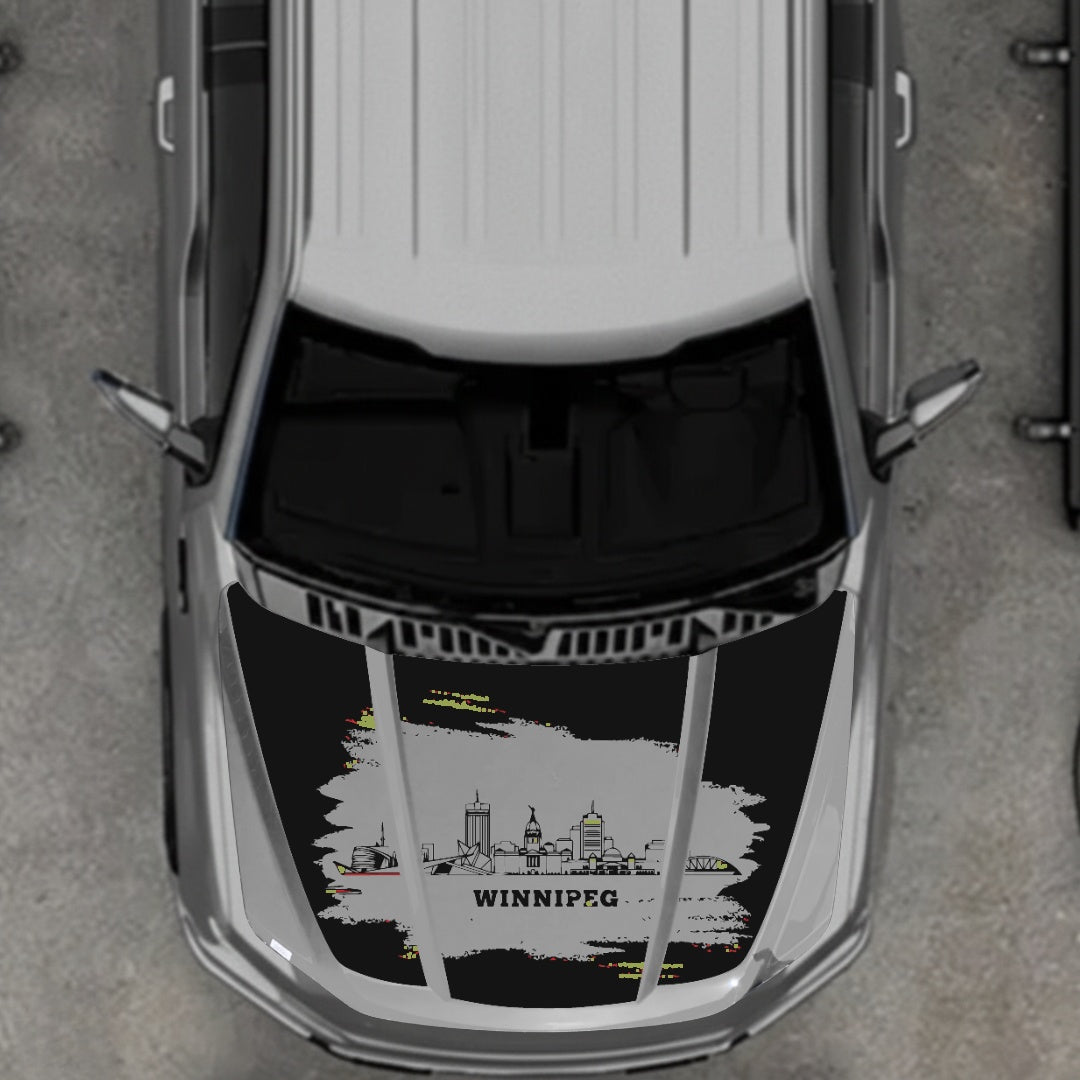 Hood Panel Decal/Sticker - Winnipeg - Cut Graphic Kit - For Ford F-150 2020-2026 - Premium Vinyl
