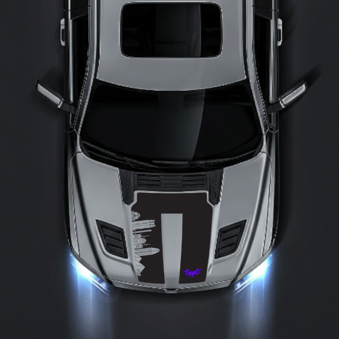 Performance Hood Panel Decal/Sticker - Egypt Skyline - Cut Graphic Kit - For Dodge RAM 1500 2019-2025 - Premium Vinyl