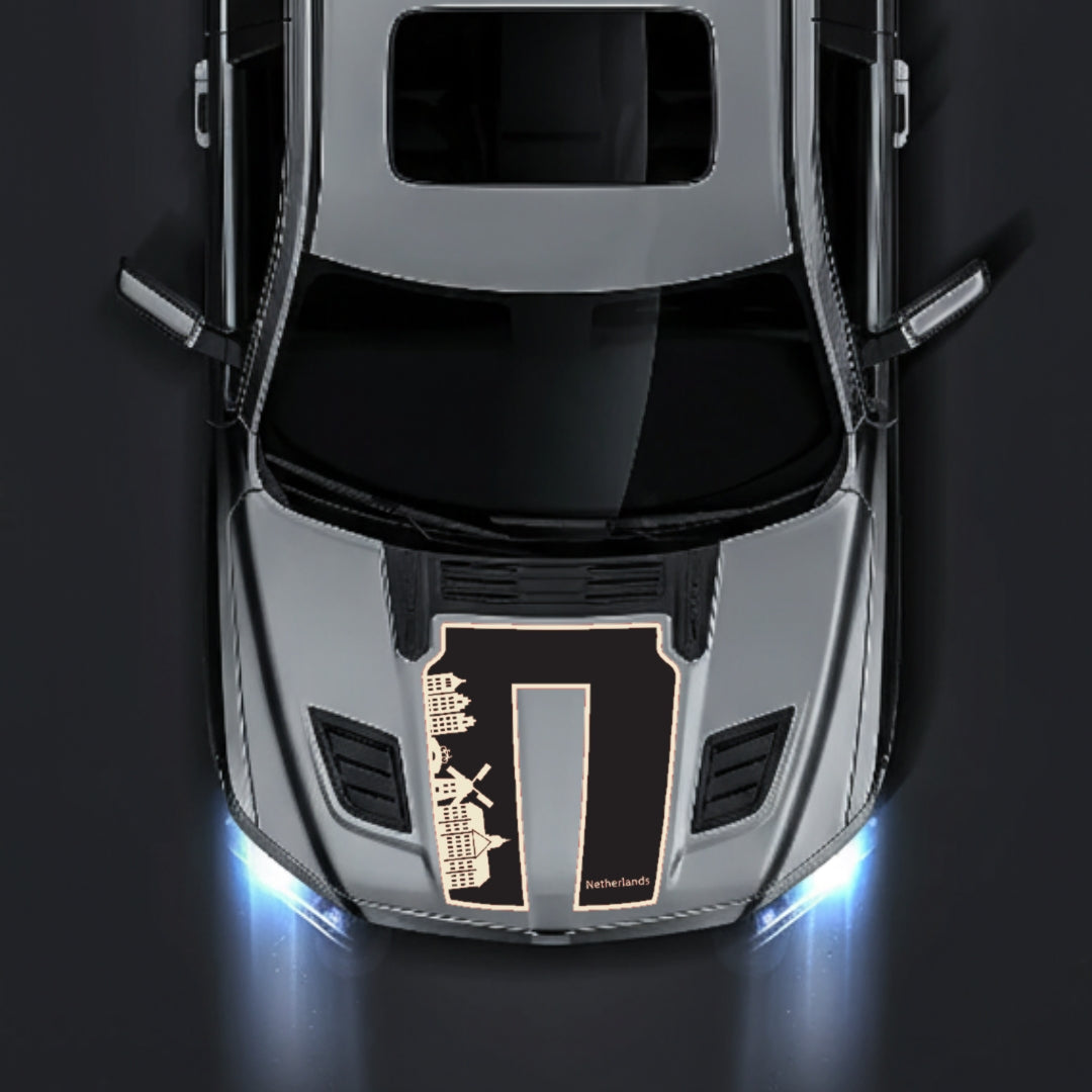 Hood Panel Decal/Sticker - Netherlands Skyline - Border Graphic Kit - For Dodge RAM 1500 2019-2025 - Premium Vinyl