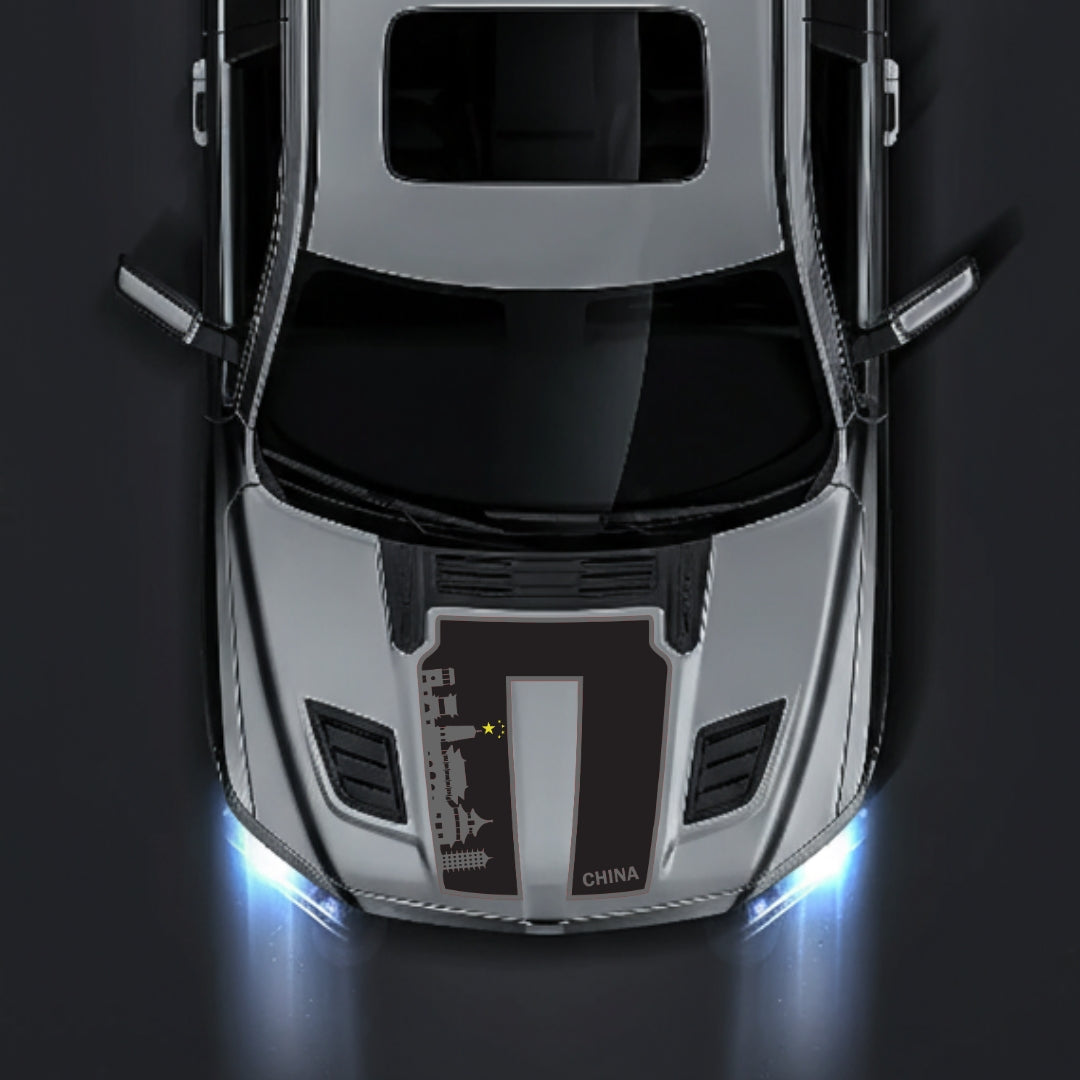 Performance Hood Panel Decal/Sticker - China Skyline - Border Graphic Kit - For Dodge RAM 1500 2019-2025 - Premium Vinyl