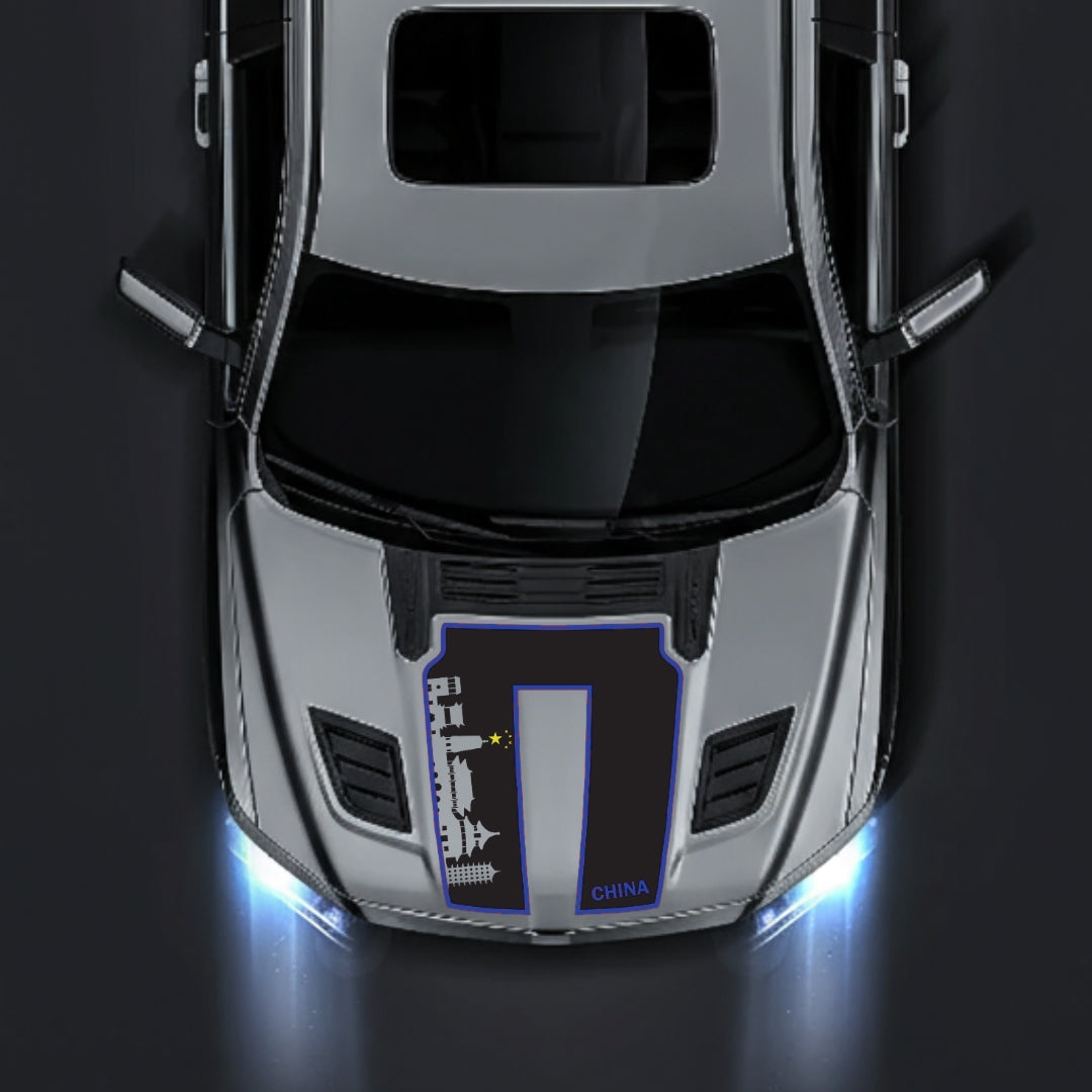 Hood Panel Decal/Sticker - China Skyline - Cut - Border Graphic Kit - For Dodge RAM 1500 2019-2025 - Premium Vinyl