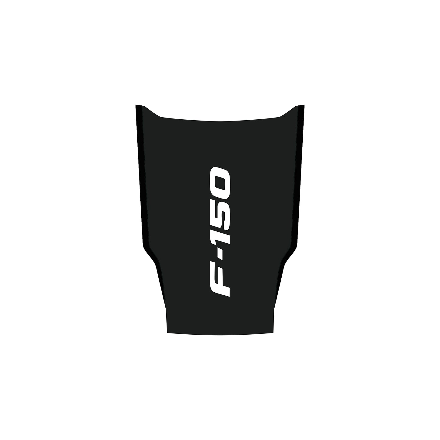 Hood Panel Decal/Sticker - Clean Matte Black Hood Decal Wrap – Center Accent Shield with Vertical Logo & Side Trim Graphic Kit - For Ford F-150 F150 2015-2020 - Premium Vinyl