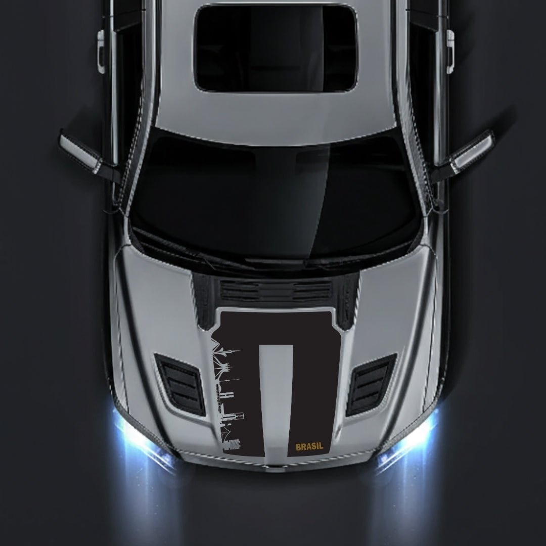 Performance Hood Panel Decal/Sticker - Brazil Skyline - Cut Graphic Kit - For Dodge RAM 1500 2019-2025 - Premium Vinyl