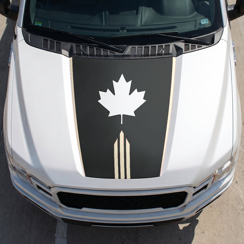 Hood Panel Decal/Sticker - Maple Graphic Decal Graphic Kit - For Ford F-150 2015-2020 - Premium Vinyl