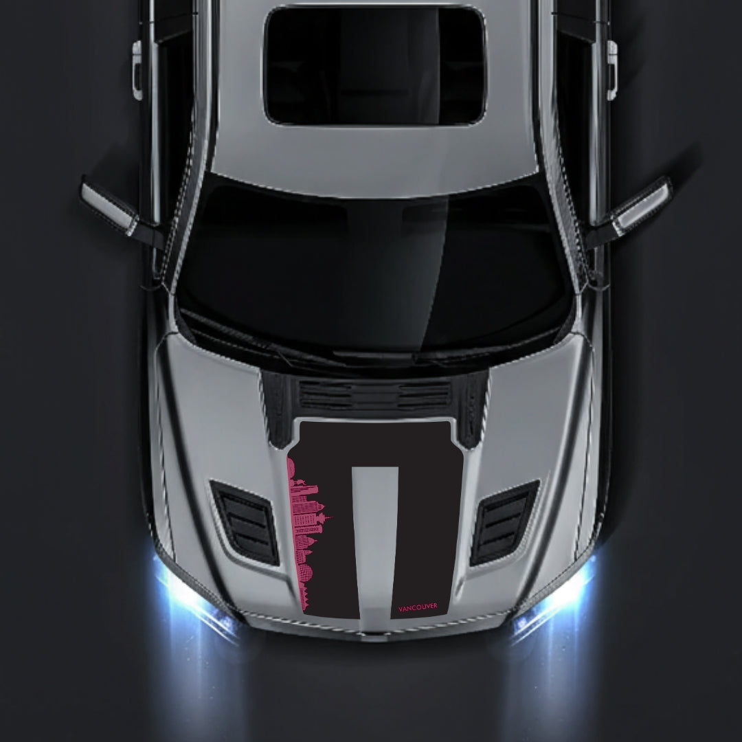 Performance Hood Panel Decal/Sticker - Vancouver Skyline Graphic Kit - For Dodge RAM 1500 2019-2025 - Premium Vinyl