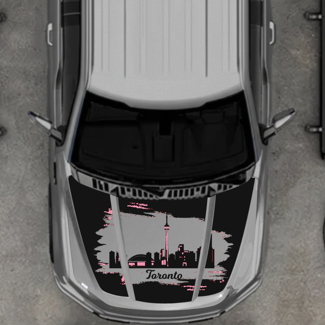 Hood Panel Decal/Sticker - Toronto - Cut Graphic Kit - For Ford F-150 2020-2026 - Premium Vinyl