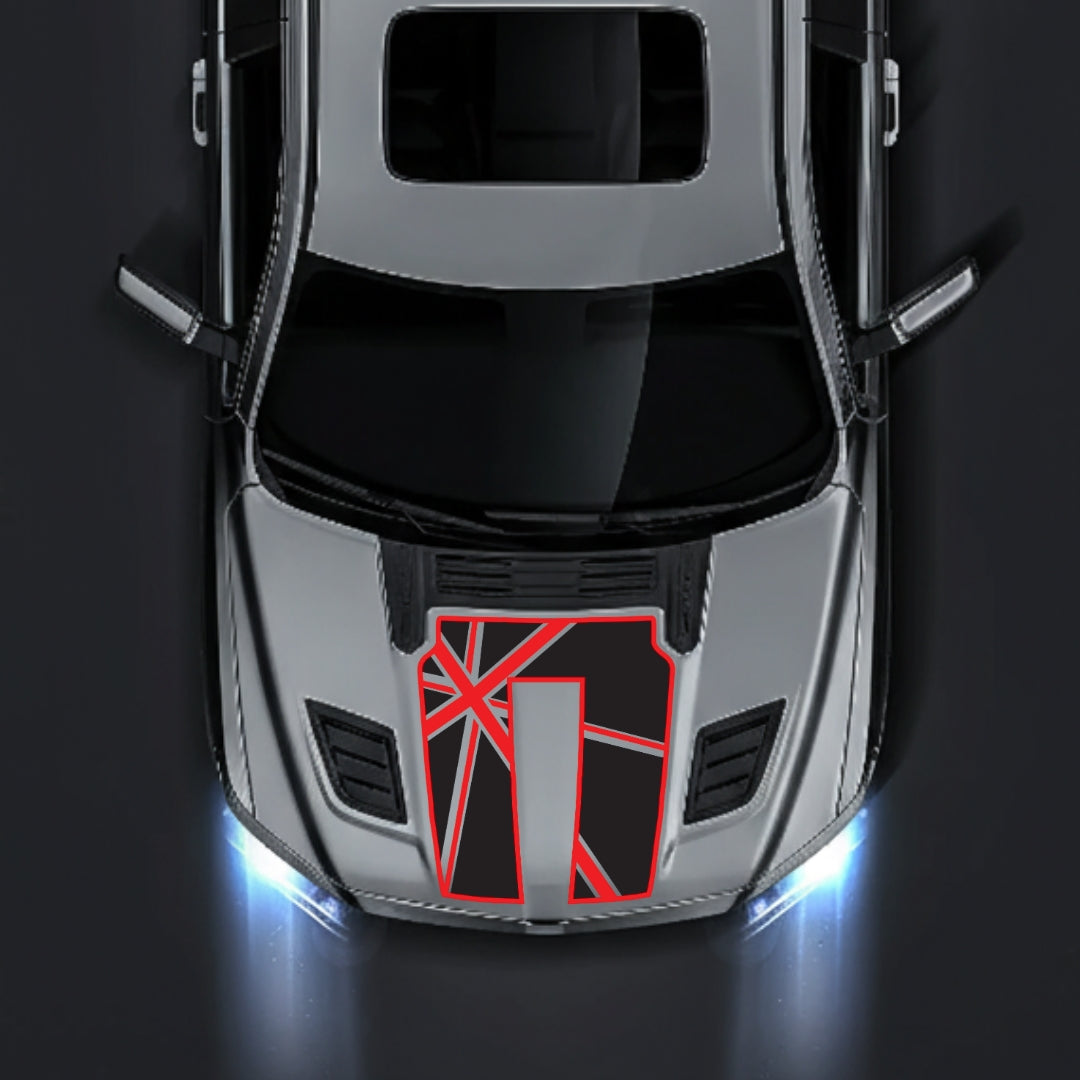 Hood Panel Decal/Sticker - England - Cut - Border Graphic Kit - For Dodge RAM 1500 2019-2025 - Premium Vinyl