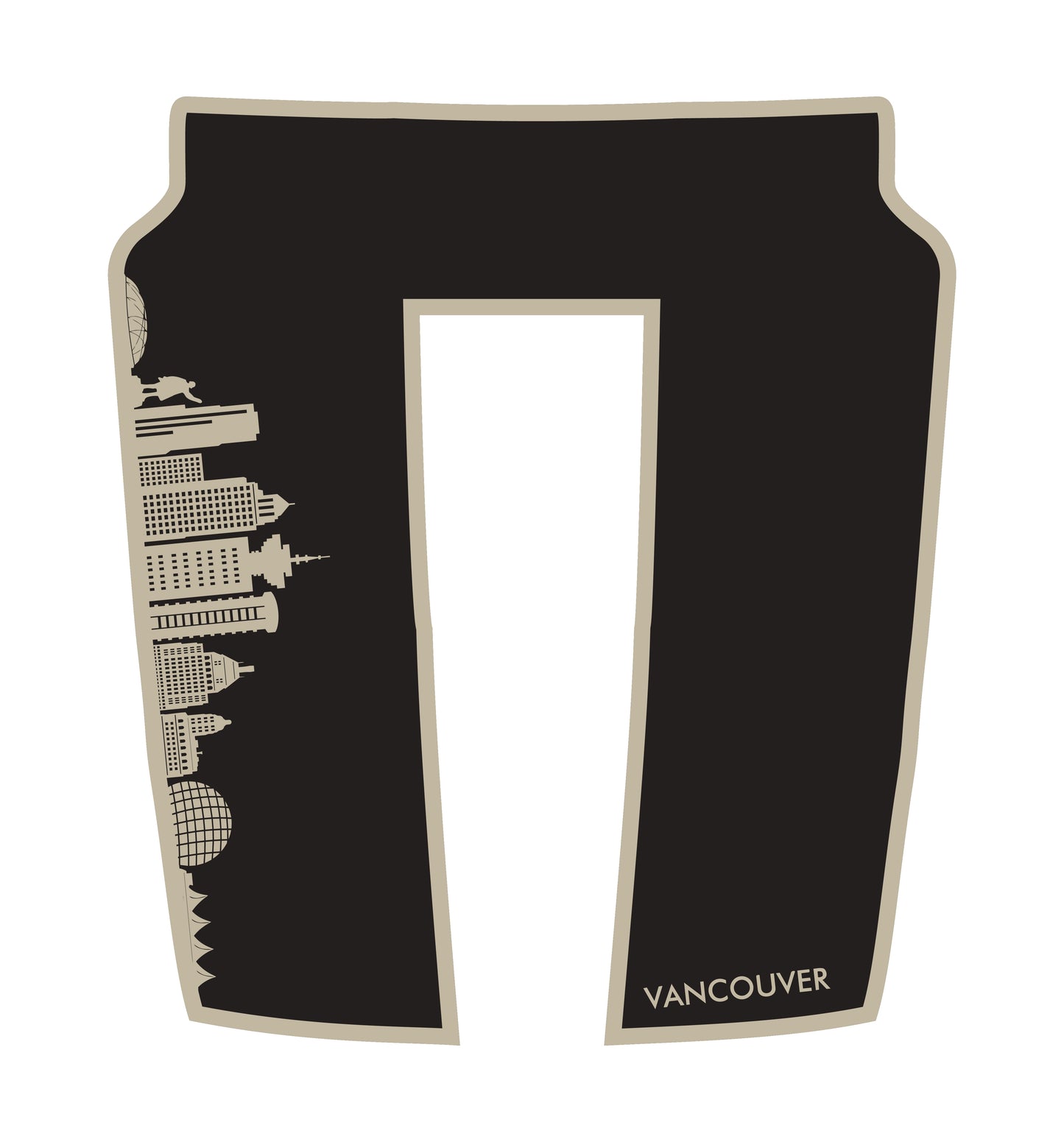 Performance Hood Panel Decal/Sticker - Vancouver Skyline - Border Graphic Kit - For Dodge RAM 1500 2019-2025 - Premium Vinyl
