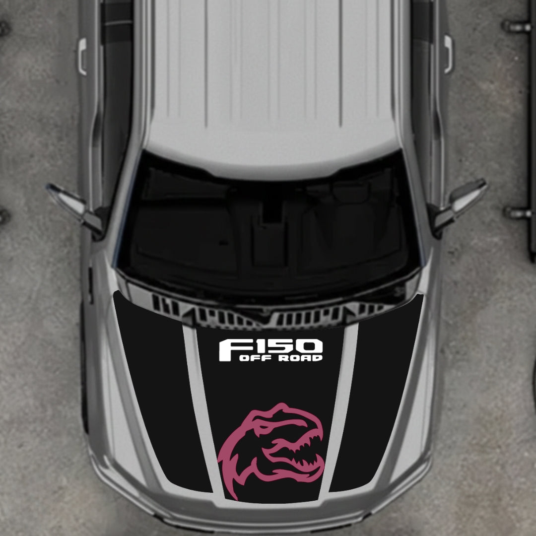 Hood Panel Decal/Sticker - Rex Style 8 Graphic Kit - For Ford F-150 2020-2026 - Premium Vinyl