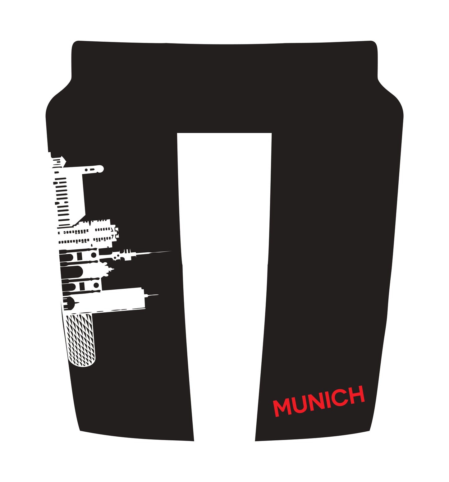 Hood Panel Decal/Sticker - Munich Skyline - Cut Graphic Kit - For Dodge RAM 1500 2019-2025 - Premium Vinyl