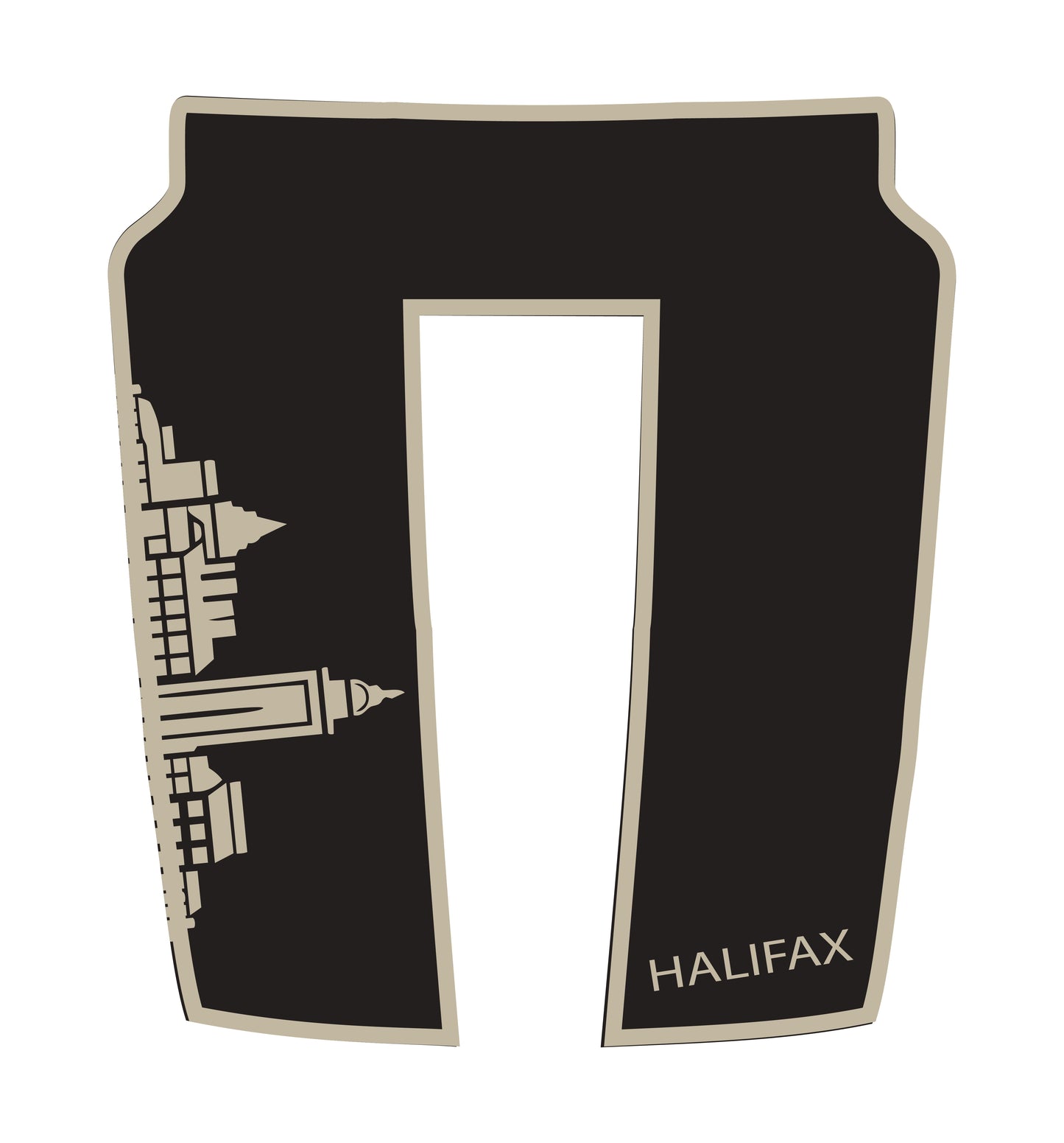 Performance Hood Panel Decal/Sticker - Halifax Skyline - Border Graphic Kit - For Dodge RAM 1500 2019-2025 - Premium Vinyl