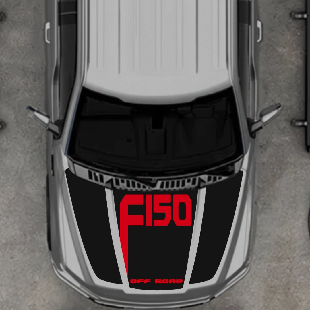 Hood Panel Decal/Sticker - Style 23 Graphic Kit - For Ford F-150 2020-2026 - Premium Vinyl
