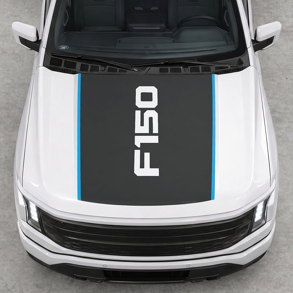 Hood Panel Decal/Sticker - Solid F150 Graphic Decal Graphic Kit - For Ford F-150 2015-2020 - Premium Vinyl
